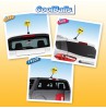 Coolballs Cool Sunshine Car Antenna Topper / Auto Dashboard Accessory (B&W) (Fat Antenna) 